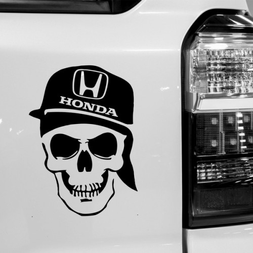 Наклейка на автомобіль - Honda Череп