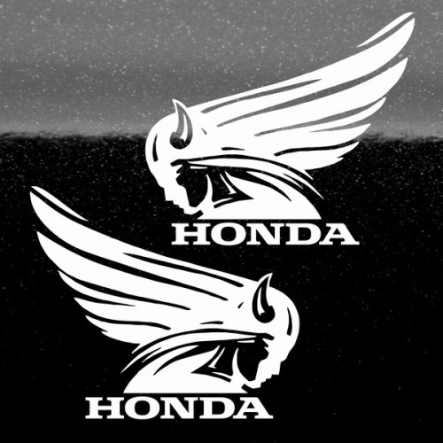 Вінілові наклейки на бак мотоцикла - Honda Крила 2шт.