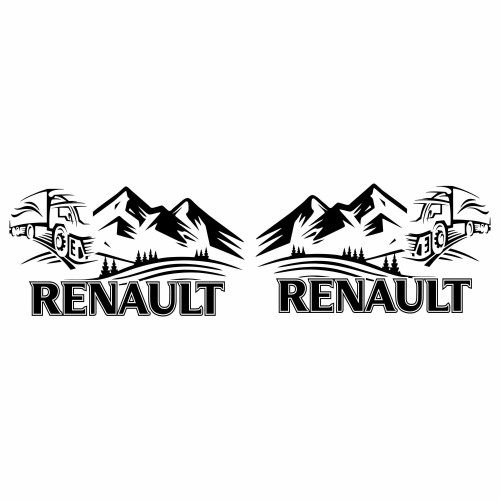 Наклейка на автомобіль - Renault Гори