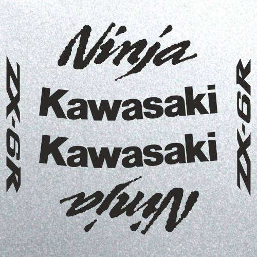Набір вінілових наклейок на мотоцикл KAWASAKI ZX-6R, Ninja, 2009