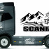 Наклейка на автомобіль - Scania Гори