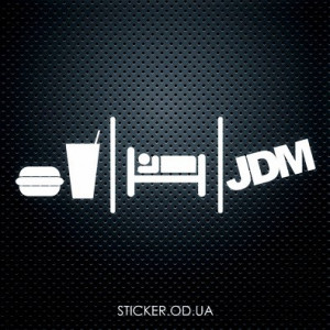 Вінілова наклейка на автомобіль - Eat sleep JDM #2