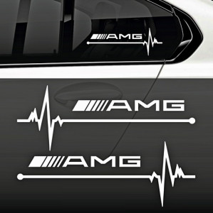 Вінілова наклейка на автомобіль - AMG pulse 2 шт.