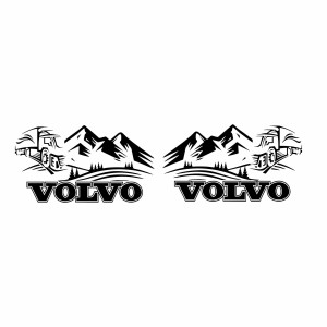 Наклейка на автомобіль - Volvo Гори