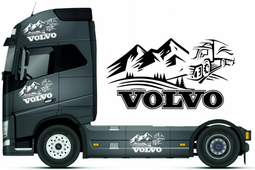 Наклейка на автомобіль - Volvo Гори