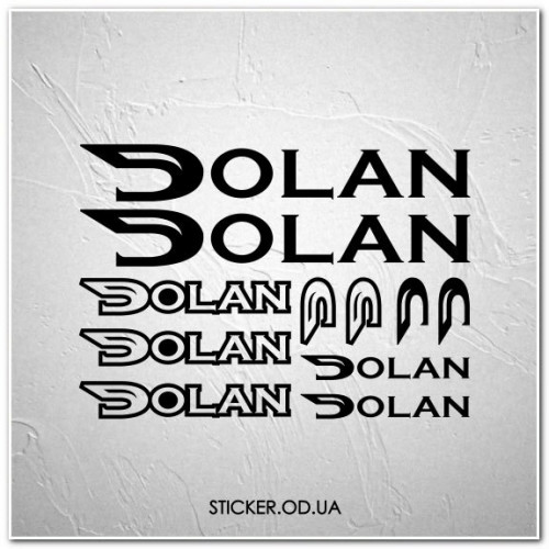 Набор наклеек на велосипед "DOLAN", наклейки на раму.