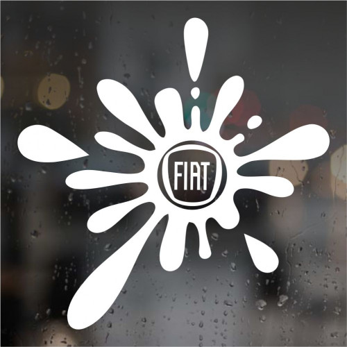 Наклейка на автомобіль Fiat клякса