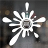 Наклейка на автомобіль Fiat клякса
