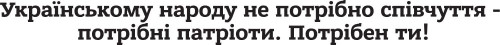 Вінілова наклейка - Українському народу не потрібно співчуття... (2шт.)
