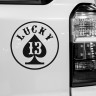 Вінілова наклейка на авто - LUCKY 13