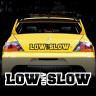 Виниловая наклейка на автомобиль - Low and Slow, низко и медленно