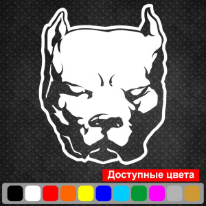 Вінілова наклейка на автомобіль - Pitbull /Пітбуль