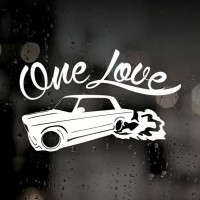 Наклейка на ВАЗ - One Love