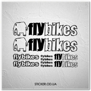 Набор наклеек на велосипед "FLYBIKES", наклейки на раму.